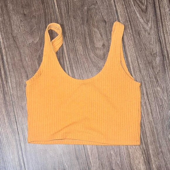 Yellow Cropped Vintage Y2K Tank Top - Picture 2 of 2